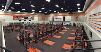 A panoramic view of the new Brighton High School weight facility, taken during a media availability on Wednesday. (Photo by Tim Robinson)
